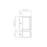 Arandela Preta Luz Indireta - Dimensão