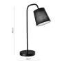 Abajur de Mesa Preto Dimensões - Decor Lumen