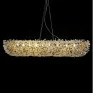 Pendente Dourado Canoa em Cristais peça - DecorLumen