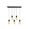 Pendente Industrial Preto 5XE27 - Decor Lumen
