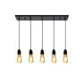 Pendente Industrial Preto 5XE27 Capa - Decor Lumen