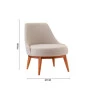 Poltrona Boli UP Fixa Off White - Freijó - JM14-Padrão medidas- Decor Lumen 