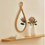 Espelho Decorativo Gota 74cm em Rattan- Mart 13409