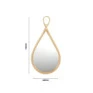 Espelho Decorativo Gota 74cm em Rattan- Mart 13409
