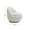 Poltrona Kaori 75cm Branco- Combinare- Medidas padrão site- Decor Lumen