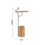 Mesa Lateral Órbita 63cm em Damasco-Corbelli- Padrão Medidas- Decor Lumen