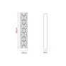 Arandela Laser Imbuia 100x20cm - 4E27 - AR22 Fox Lustre dimensoes