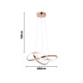 Lustre Pendente Moderno Gold LED 3em1 45W 50cm-NitroLuxL-Padrão medidas-Decor Lumen 