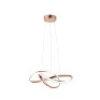 Lustre Pendente Moderno Gold LED 3em1 45W 50cm-NitroLuxL- Padrão Site-Decor Lumen 
