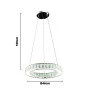 Lustre Pendente em Cristal LED 3em1 30W 40cm-NitroLux LTP005-Padrão Medidas-Decor Lumen 