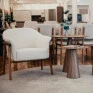 Poltrona Lucca Eucalipto castanho 0,80cm -Combinare .X37/C -Padrão Ambientação- decor Lumen 