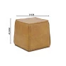 Puff Dallas em couro e madeira 51cm- Artefama-Padrão medidas site- Decor  Lumen