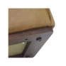 Puff Dallas em couro e madeira 51cm- Artefama-Detalhes da base-Decor Lumen 