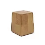 Puff Dallas em couro e madeira 51cm- Artefama-Detalhe-Decor Lumen 