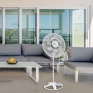 Ventilador de Coluna Delta Free em Plástico Branco 6 hélices- Venti Delta -Padrão Ambientação_Decor Lumen