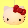 Luminária Pendente Hello Kitty Laço Vermelho 1xE27
