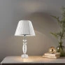 Abajur de Vidro e Metal 60cm Cúpula Branca - Uni Presentes