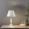 Abajur de Vidro e Metal 60cm Cúpula Branca - Uni Presentes