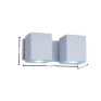 Arandela Articulada Branca Dupla - Dimensões - Decor Lumen