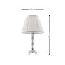 Abajur de Vidro e Metal 35cm Cúpula Branca - Uni Presentes (
