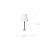 Abajur de Vidro 53cm H 1E-27 - Uni 663 com medida