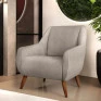 Poltrona Decorativa La Paloma Branco- Combinare- Ambientada- Decor Lumen 