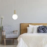 Pendente Capsule Big G Ø14cm com Globo Branco 1XG9 Metal Dourado- TKS Iluminação-Padrão Ambientação -Decor Lumen 