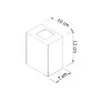 Arandela Kasse Quadrada 12cm- Metaldomado