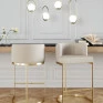 Banqueta Debora Slim 90cm Inox Dourado e Preto - Bel Metais-Padrão Ambientação--Decor Lumen 