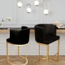 Banqueta Debora Slim 90cm Inox Dourado e Preto - Bel Metais-Padrão Ambientação--Decor Lumen 