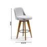Banqueta Sara P base Giratória MAD Jequitibá- Morada Decor BA0096- padrão medidas Site-Decor Lumen
