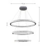 Pendente Aliança LED Cristal Cromado 59w 3000K - Dimensões - Decor Lumen