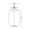 Pendente Cápsula Fumê 37x20cm 4W 1800K - Studioluce - Dimensões - Decor Lumen