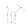 Abajur Articulado Cilíndrico - Dimensões - Decor Lumen