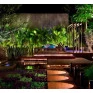 jardim decorado Balizador quadrado em metal preto