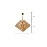 Lustre Pendente Diamond Cristal e Metal Hevvy