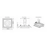 Embutido Quadrado Recuado Preto Dicroica MR16 Save Energy SE-330.1036