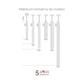 Pendente Orion Nano Tubo Branco 50cm - dim geral