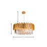 Pendente Carlota 10xG9 Dourado e Transparente - Studioluce (Dimensões)