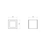 Arandela Quadrada 10,2cm - Alloy