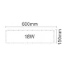 Painel LED Slim Retangular Embutido Branco 18W 120º 3000K Bivolt - Evoled LE-4675 - Capa -Decor Lumen - Dimensões -Decor Lumen