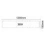 Painel LED Slim Retangular Embutido Branco 36W 120º 3000K Bivolt - Evoled LE-4678 - Dimensões - Decor Lumen