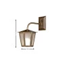 Arandela de Parede Externa Colonial Ouro Velho Sextavada E-27 29cm -Dimensões