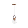 Pendente Lampadari 1xE27 Madeira e Vidro - Madelustre 2834