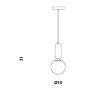 Pendente Metal e Vidro Bronze/Branco 1xE27 Linha Cuíca - Bella HL008S - Dimensões- Decor Lumen