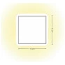 Arandela LED Luz Indireta 15x15 12W 3000K 360º Preto - Evoled LE-3961 - Dimensões - Decor Lumen