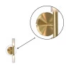 Arandela Dourado/Branco Metal e Vidro 2xG9 Linha Caiena - Bella HP003 - Detalhes - Decor Lumen