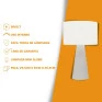 Informações técninas  Abajur Branco Simples Usare- Decor lumen