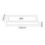 Painel LED Slim Retangular Sobrepor Branco 18W 120º 3000K Bivolt - Evoled LE-4485 - Dimensões - Decor Lumen
