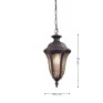 Pendente Metal e Policarbonato Preto 1xE27 39cm Linha Lighting Store - Evoled LO-1251 - Dimensões - Decor Lumen